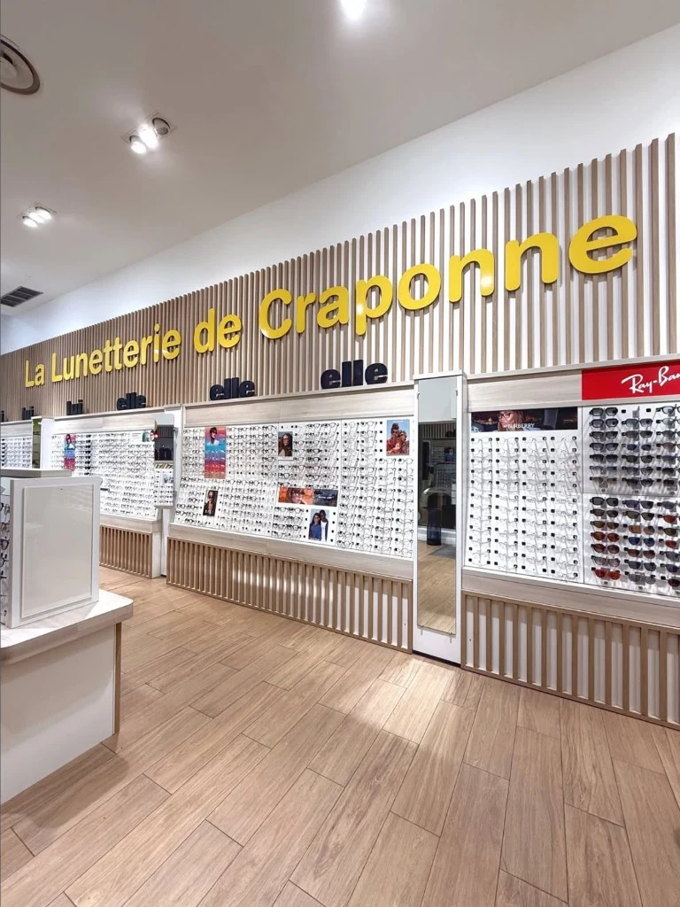 Vue d'ensemble de la boutique La Lunetterie de Craponne à Craponne